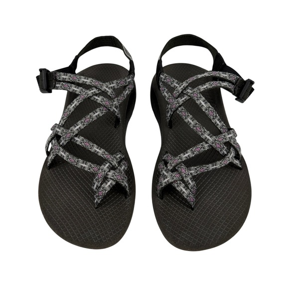 Chaco Shoes - Chaco Z1 Classic Sport Sandals Womens 9 Gray Purple Adjustable Hiking Outdoor